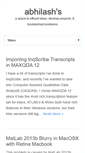 Mobile Screenshot of abhilashnair.com
